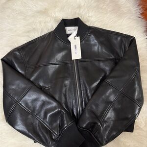 Aritzia Babaton Black Bomber Jacket